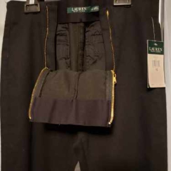 NWT Ralph Lauren Two Zipper Stretchy Pants - Sz 10 - Picture 3 of 7